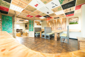 sustainable wood cafe