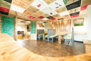 sustainable wood cafe