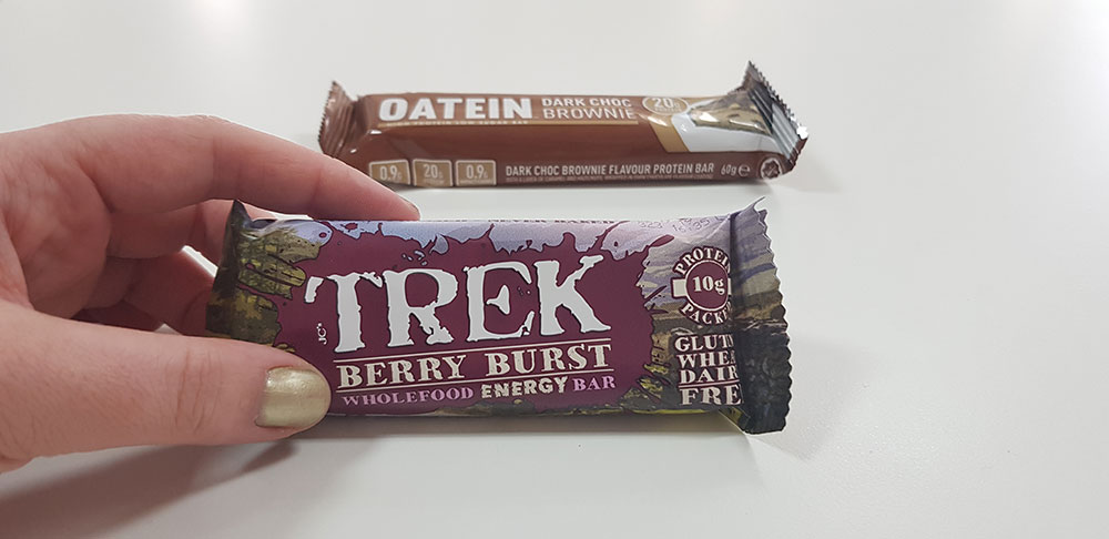 trek and oatein protein bars