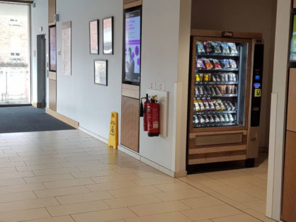 healthy vending machine at university site