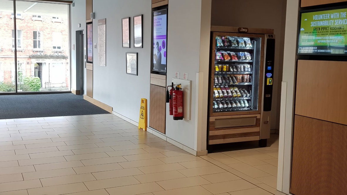 healthy vending machine at university site