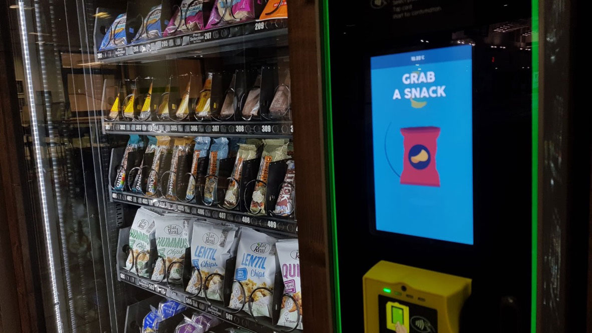 healthy vending products in machine