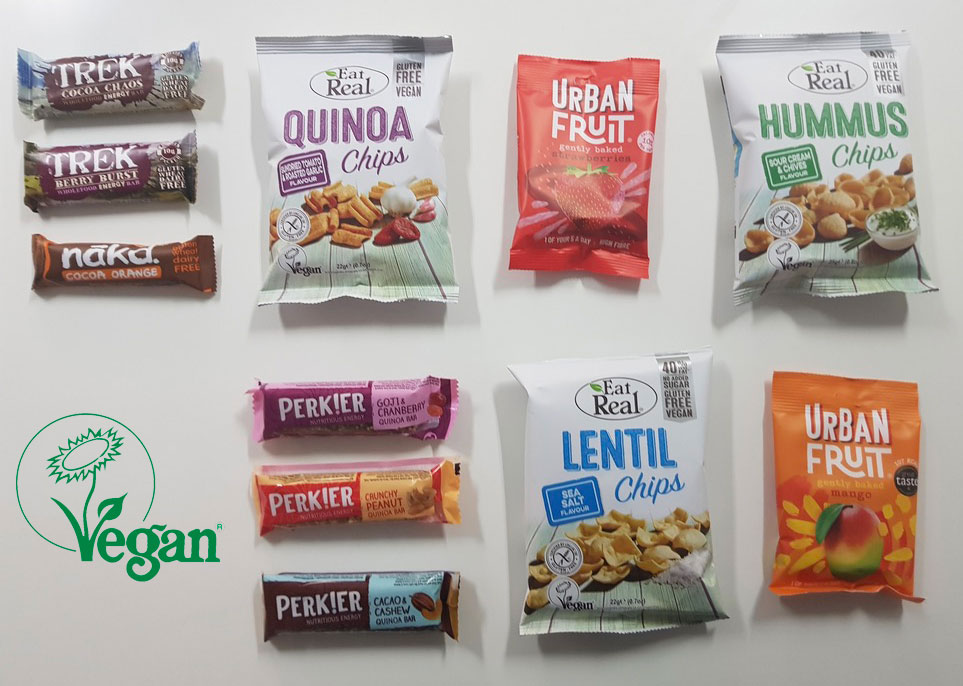 Doozy snacks with vegan logo