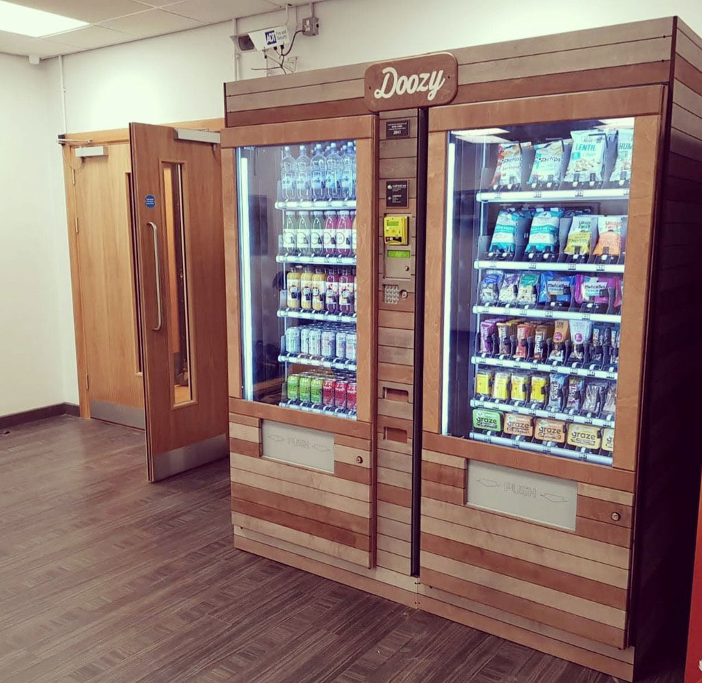 Healthy vending machine with products